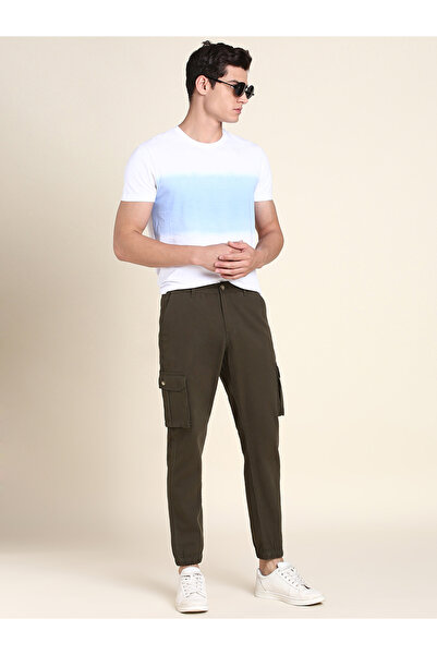 Dennis Lingo By Styli Solid Casual Trouser with Cargo Pocket