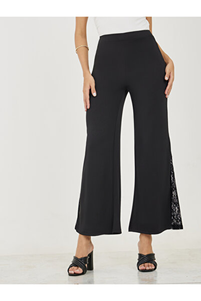 Styli Side Seam Laced Insert Wide Leg Pants