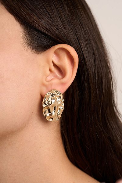 Elika Silver Gold Colored Women's Bijouterie Earrings