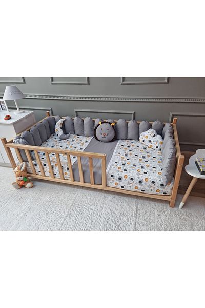 Yuar Baby Montessori Crib Sleeping Set - Fence Edge Detail