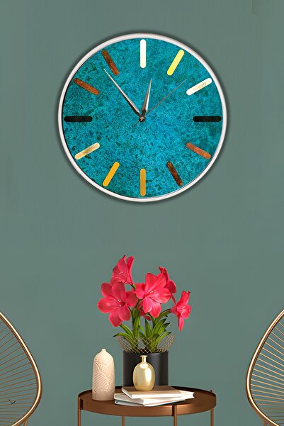 EMYA HOME ساعة حائط مخططة - 29 سم