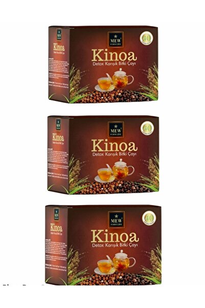 MEW FORM LİFE Kinoa Detox Çayı 40'lı Süzen Poşet 3 Paket