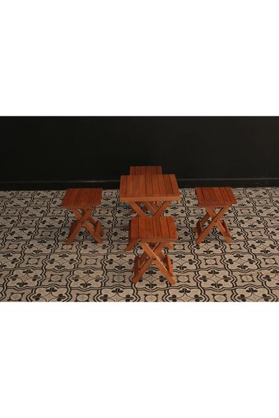 ayzenbi Katlanır Piknik Masa Tabure Seti 4+1