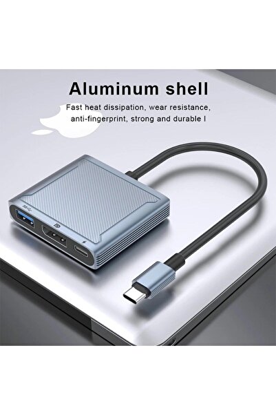 Daytona Dp-01 Type-c To Displayport Multifunction 8k 60hz Çevirici Dönüştürücü Aktarıcı Adaptör