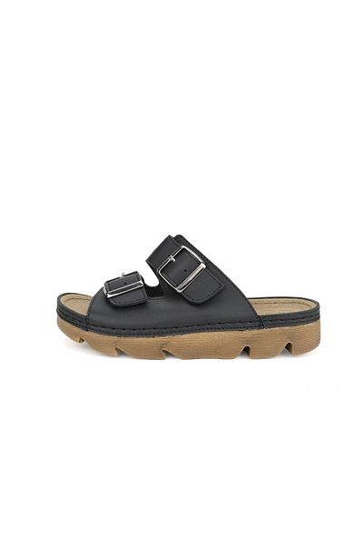 CARLAVERDEE Papuci de damă Zenne din piele anatomică Negri Mărimea 36-40 - Confortabili și eleganti