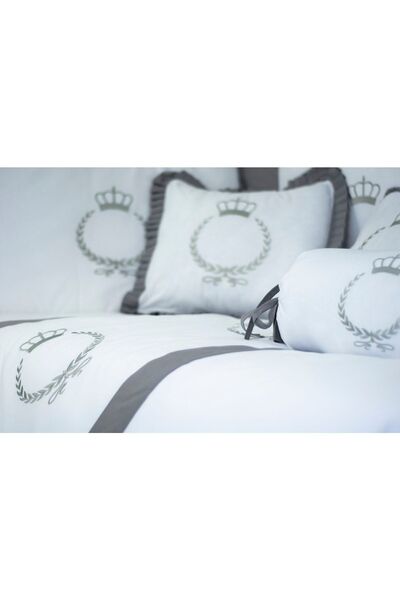 Kista Baby طقم غطاء لحاف نوم للأطفال باللون الرمادي مقاس 70 × 110 - سرير بارك