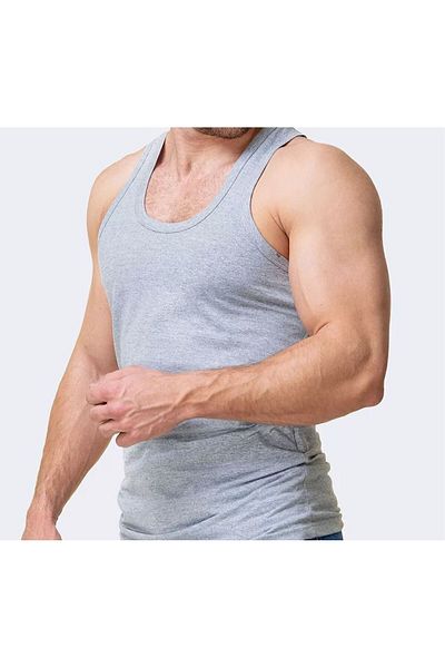 EŞYILDIZ Wife Star 6 Pcs Gray Male Undershirt