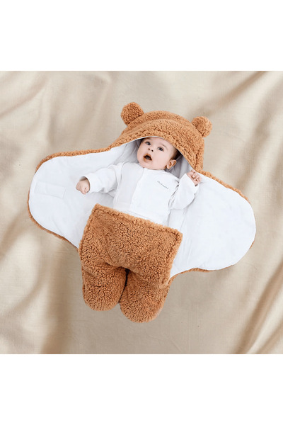 Mai Perla 0 - 12 Months Welsoft Outer Swaddle Baby Blanket with Fiber Ears