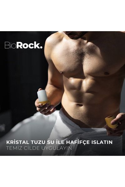 BİOROCK Biorock Kristal Deodorant Doğal Mineral Tuz Ter Karşıtı Taş Deodorant Plastiksiz Sürdürülebilir 120G