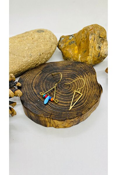 Porsuk Alternatif تصميم يدوي من الخرز الخزفي مع أقراط نسائية من النحاس