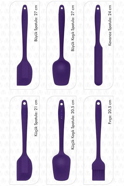 BlackBird Home 6 Pieces Heat Resistant Fireproof Non-Stick Silicone Spatula Set