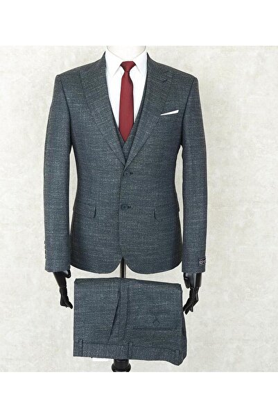 Jan Carlucci Slimfit Yelekli Drop 6 Takım-yeşil