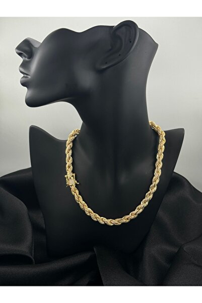 MywJewelery VİP Çelik Full Zirkon Taş İşleme Altın Kaplama Gurmet Kolye Özel Üretim