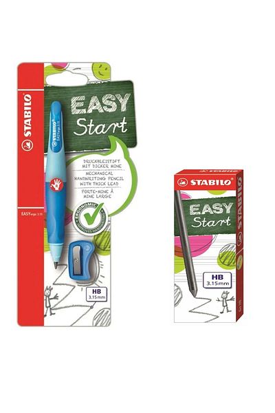 Stabilo Easyergo 3.15 Lead Pencil - Right Blue, B-46873, 6-Piece Spare Tip