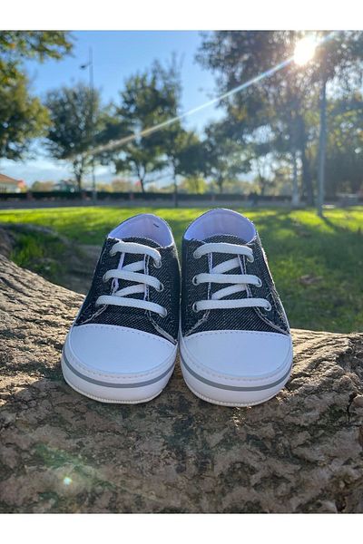 Papulin Converse Style Luxury Baby Black Booties