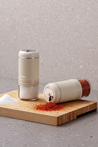 Emsan Ecru Moko Spice Rack Set