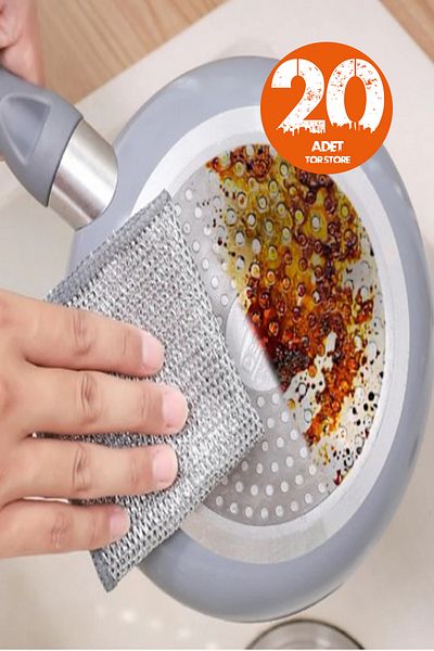 Tor Store Set of 20 Magic Wire - Stainless Wire Dishcloth, Anti-Scratch Dirt Rust Remover