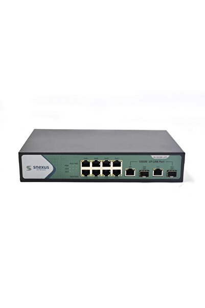 SNEXUS NETWORKS SN-GS1300-12FP 8 Port Gigabit PoE+ 2 x Uplink Port + 2 x Fiber Port (120 Watt PoE) Switch