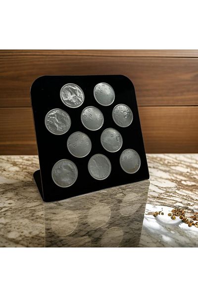 Trend Pleksi Capsule Coffee Stand (Nespresso & Jacobs Compatible 10 Capsules Capacity Black)
