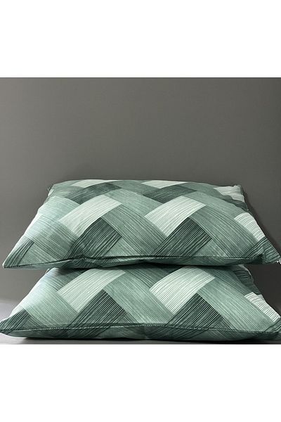 Belsina Home 2 bucăți de husă de pernă din bumbac cu fermoar 50x70