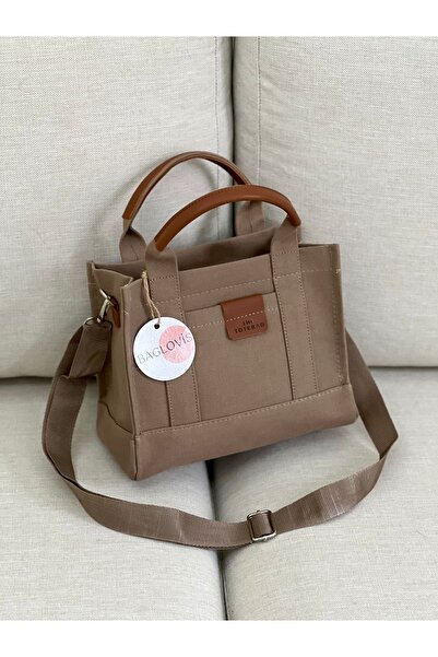 BAGLOVİS SMALL SIZE TOTE BAG WITH LINING POCKET DETAIL SHOULDER BAG