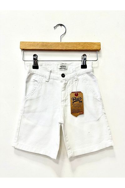 rois kids Boy's Textured White Shorts