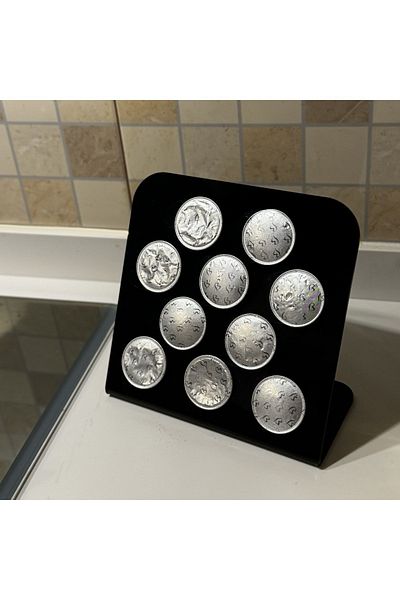 Trend Pleksi Capsule Coffee Stand (Nespresso & Jacobs Compatible 10 Capsules Capacity Black)