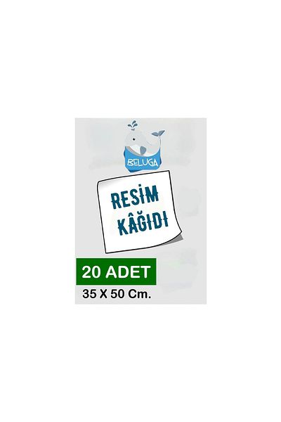 BELUGA 35x50 cm Quality Painting Paper - 120Gr.Pack of 20