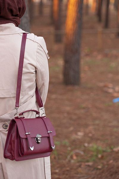 GIMOSA Curea lungă reglabilă din piele vegană Ines, geantă de damă cu blocare, geantă de umăr, geantă crossbody