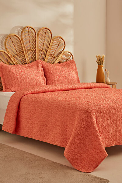 Karaca Home Rody Çift Kişilik Yatak Örtüsü Turuncu