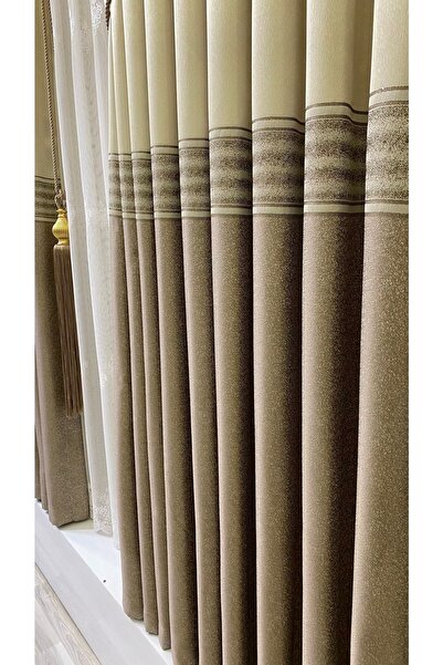 Fon Dünyası Panel Background Curtain Cream Cappuccino (single Wing)