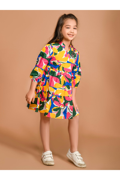 LilPicks By Styli طباعة تجريدية مناسبة ومضيئة اللباس المتدرج