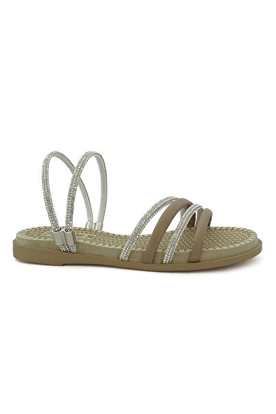 LETAO Felicia Women - Σανδάλια με μαλακή σόλα και πέτρινη λεπτομέρεια