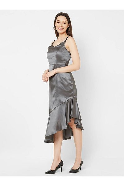 Mish By Styli Asymmetric Hem Strappy Midi Dress