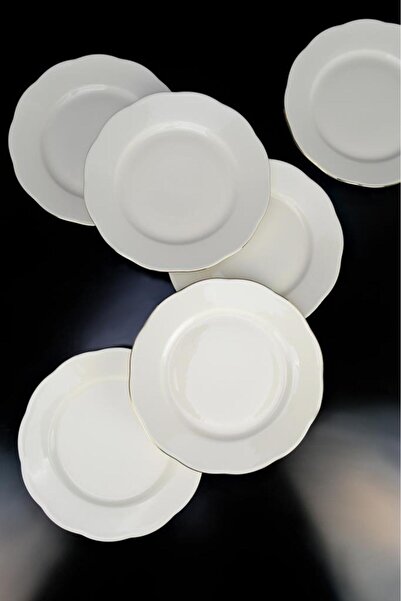 Digithome Set farfurii din portelan aurit Yonca Gold - 6 bucati, 27 cm, crem TL4036273 C320.003