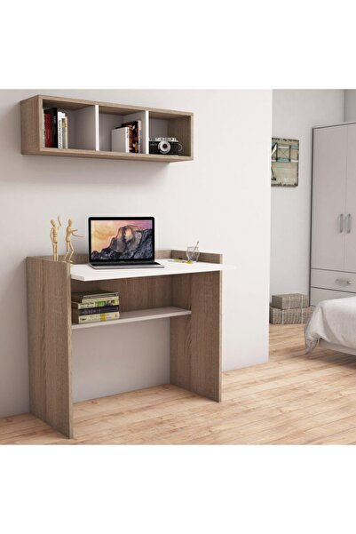 Bimossa V1020 Nakşidil Raflı Çalışma Masası Ceviz/
