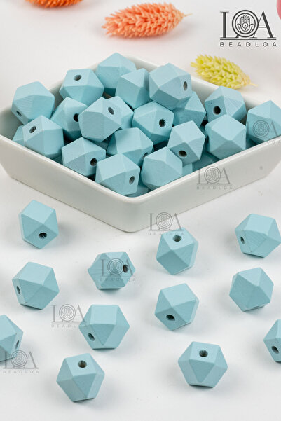 LANDOFACCESSORY Renkli Ahşap Boncuk - Emzik Zinciri - Anahtarlık - Tahta Bonc...