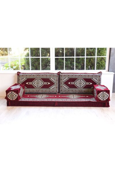 BAKIRÖZÜ HOME Şark Köşesi Takımı , Oturma Grubu Yer Minderi Koltuk Takımı (sü...