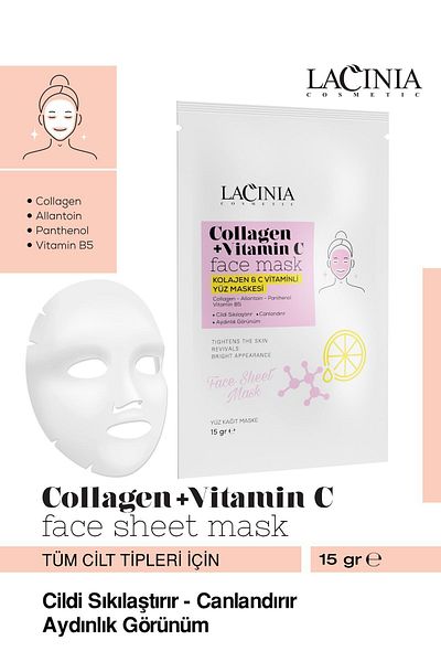 Lacinia Paper Face Mask (Collagen + Vitamin C)