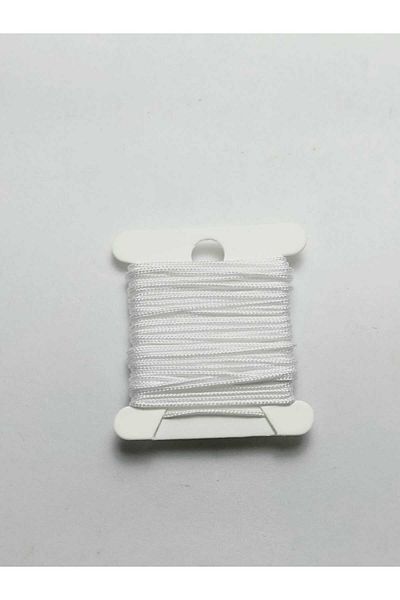 Eskişehir hobi sanat Κορδόνι αλεξίπτωτου 0,8 mm White Pearl για 3 μέτρα - Σχέδιο κολιέ βραχιόλι μακραμέ
