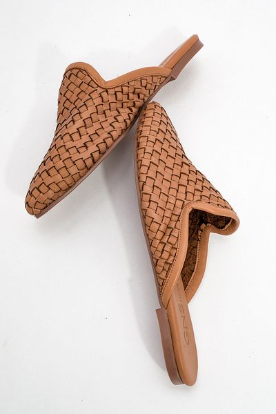 GNS Shoes Papuci de damă - piele naturală tricotați manual