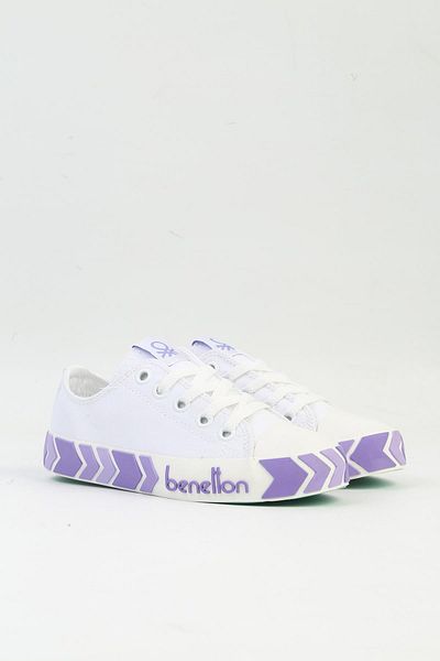 Benetton ® |   BN-90633 Alb Liliac-Pantofi sport pentru copii