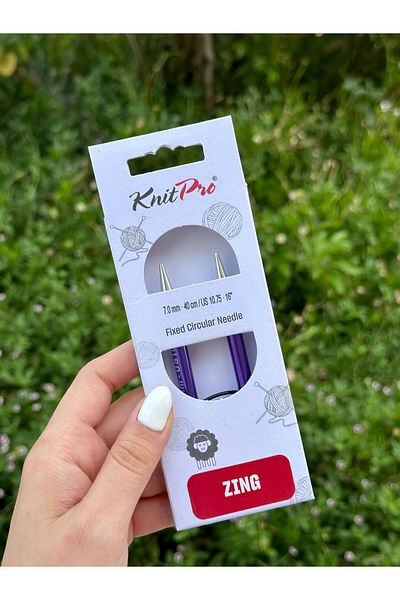 KnitPro Zing 40 cm 7,0 mm Σταθερό Καρφίτσα με Μινέλα