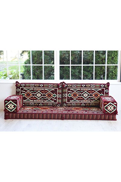 BAKIRÖZÜ HOME Şark Odası Takımı , Şark Köşesi Minderi Takımı (sünger Dahil) A...