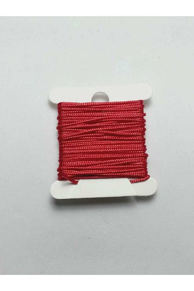 Eskişehir hobi sanat 0.8 mm 3 Meters Red Color Parachute Rope (Macrame Bracelet Necklace Jewelry Design Rope)