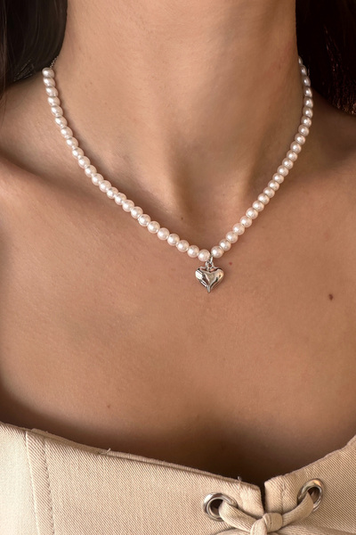 Okko Store İncili Kalp Kolye