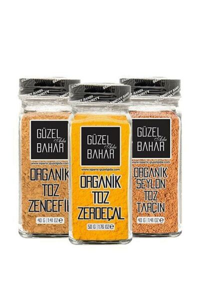Güzel Ada Gıda Güzel Gıda Zencefil Zerdeçal Toz Tarçın Seti