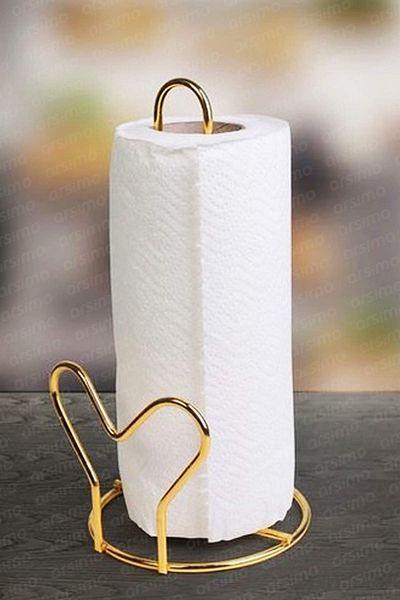 Turkco Gold Heart Table Countertop Paper Towel Holder| Desktop Gold Paper Towel Holder Napkin Holder