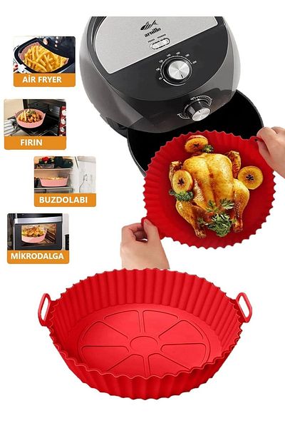 Hyd Airfryer Silicone Cooking Bowl 20x5 Cm Bpa Free Air Fryer Mold Suitable for Food