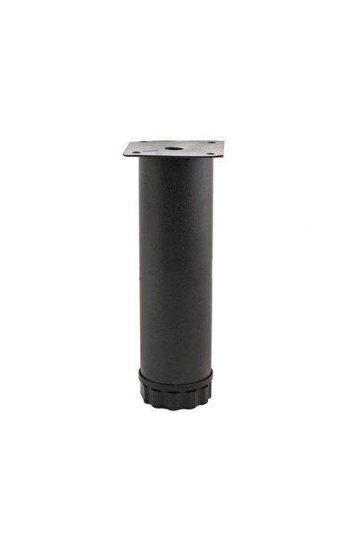 EYM 42 mm Matte Black Furniture Leg - 20 cm Bottom Adjustable Metal Leg